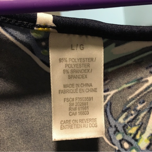 Blue Butterfly Pattern Single Shoulder Blouse - Picture 3 of 3